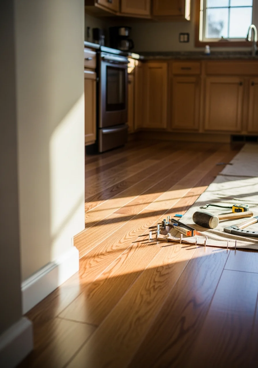 Custom kitchen cabinets and countertops in a Bartlett residence