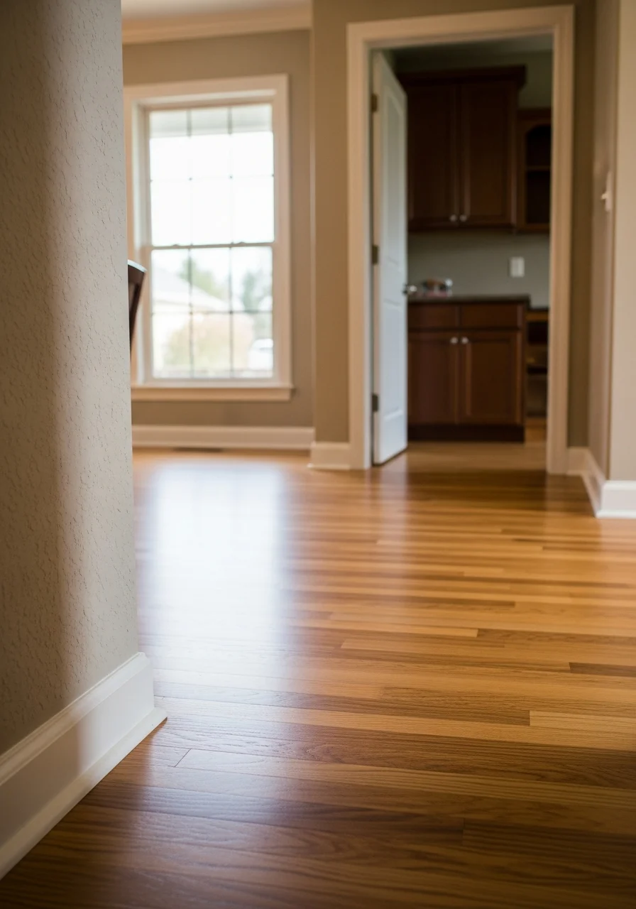 Luxury home interior in Geneva Illinois with hardwood flooring and custom cabinetry