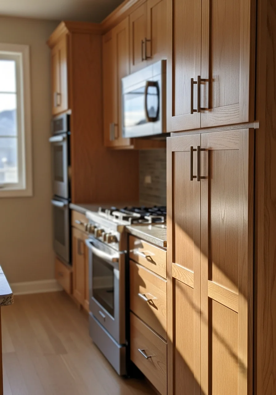 Custom kitchen cabinet installation in a modern Oak Brook residence